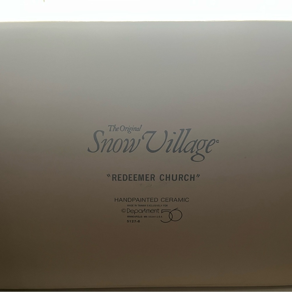 Department 56 Snow Village Redeemer Church